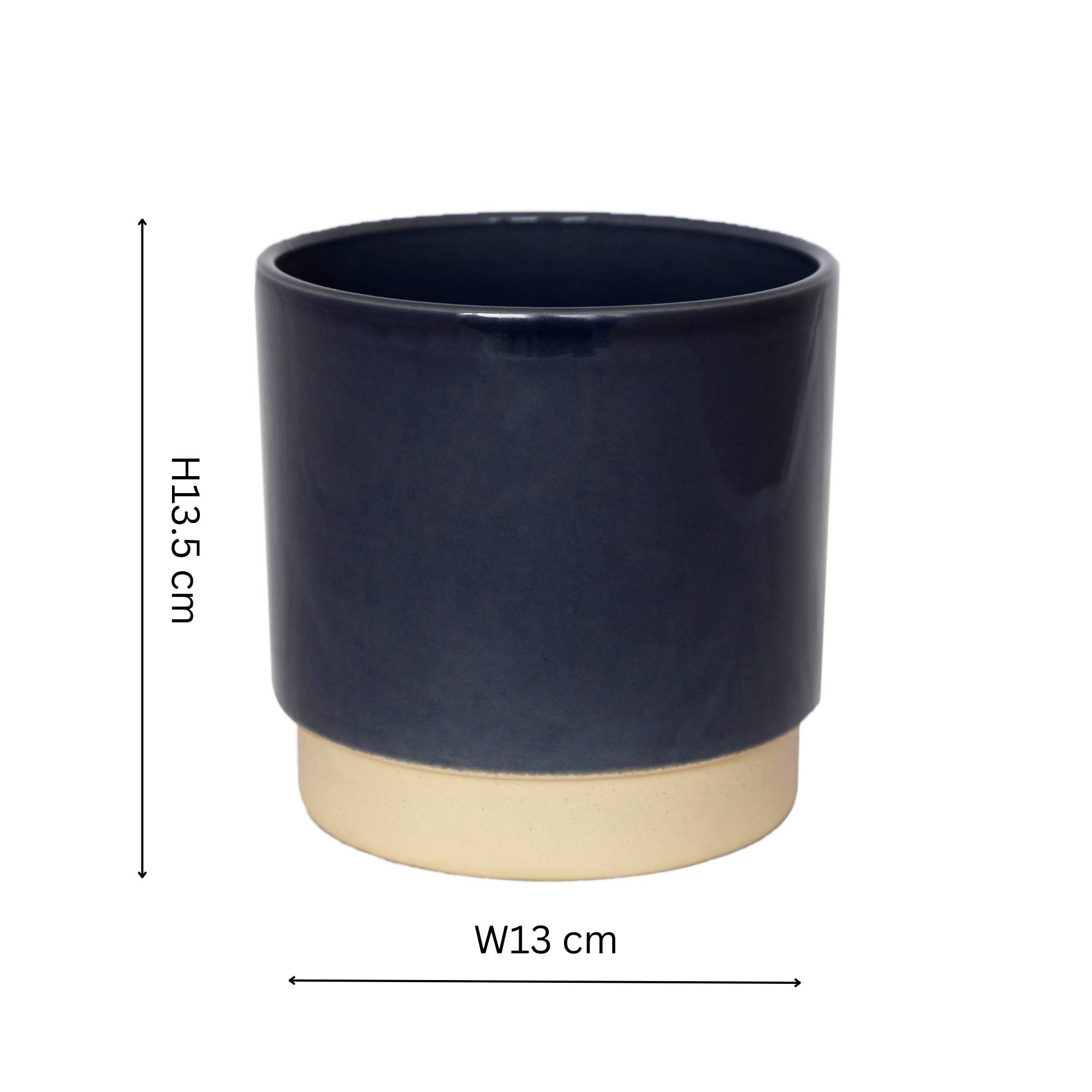 Enos Ceramic Indoor Plant Pot H13.5cm D13cm