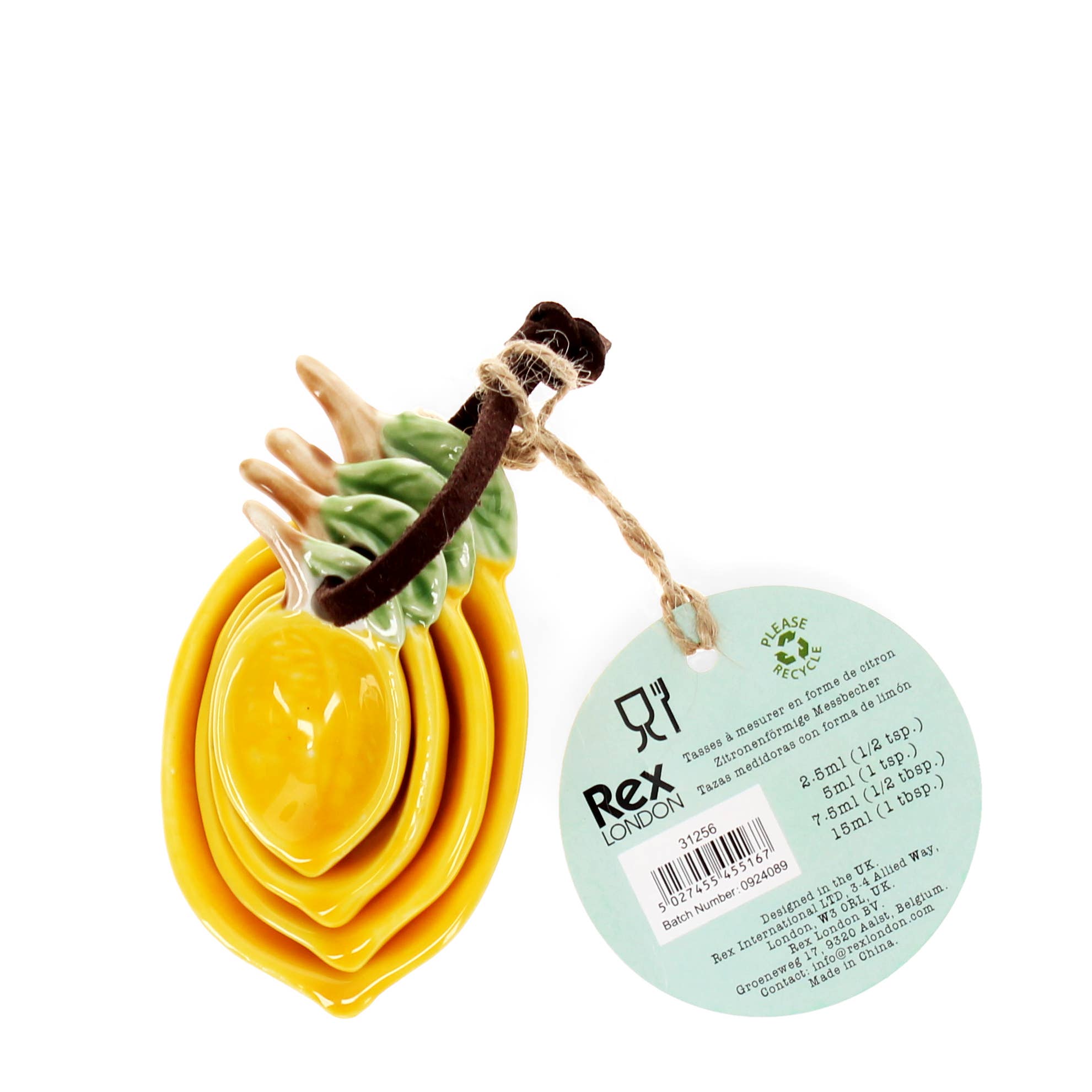 Ceramic measuring spoons (set of 4) - Lemons