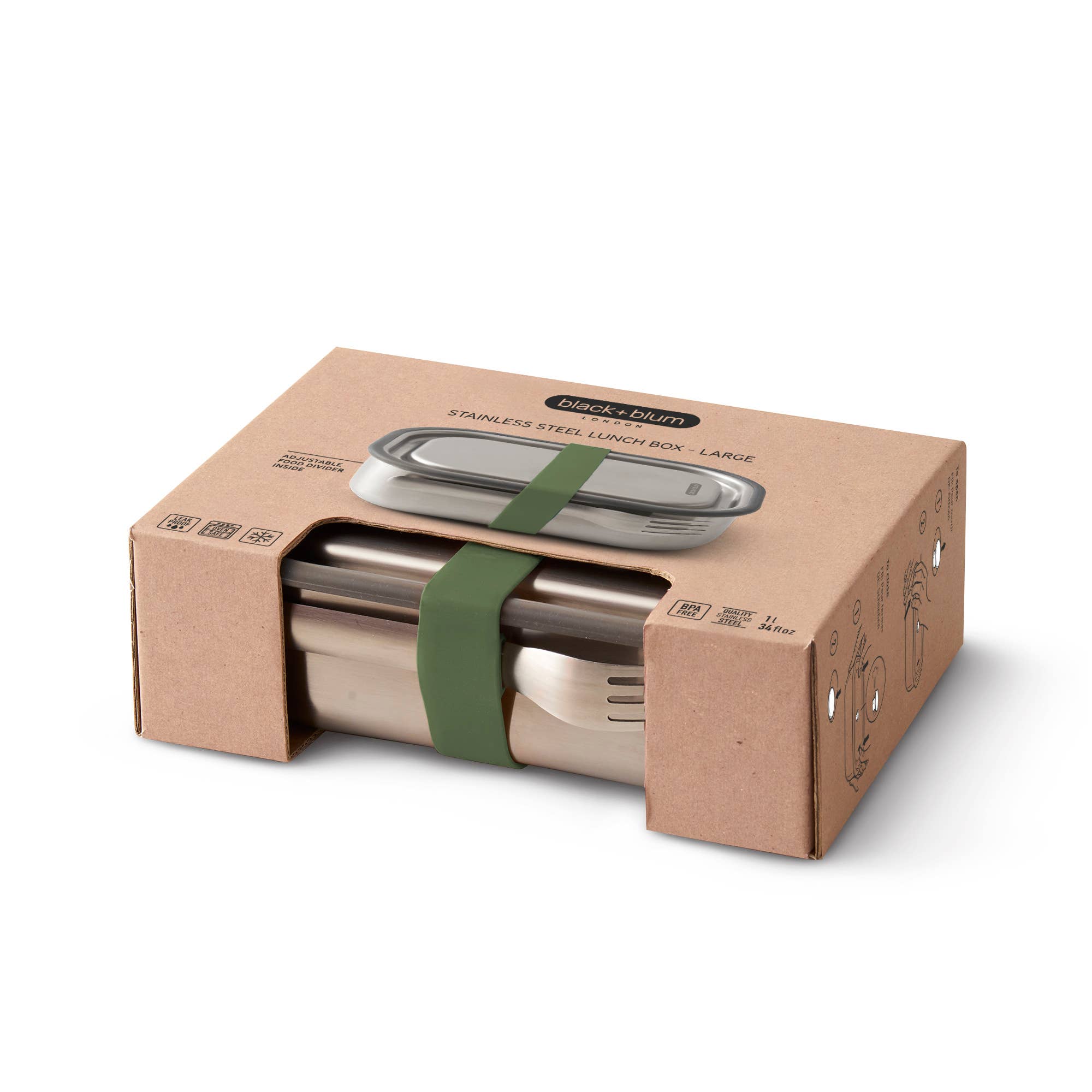 Lunch Box - Leak Proof Stainless Steel Lunch Box Large