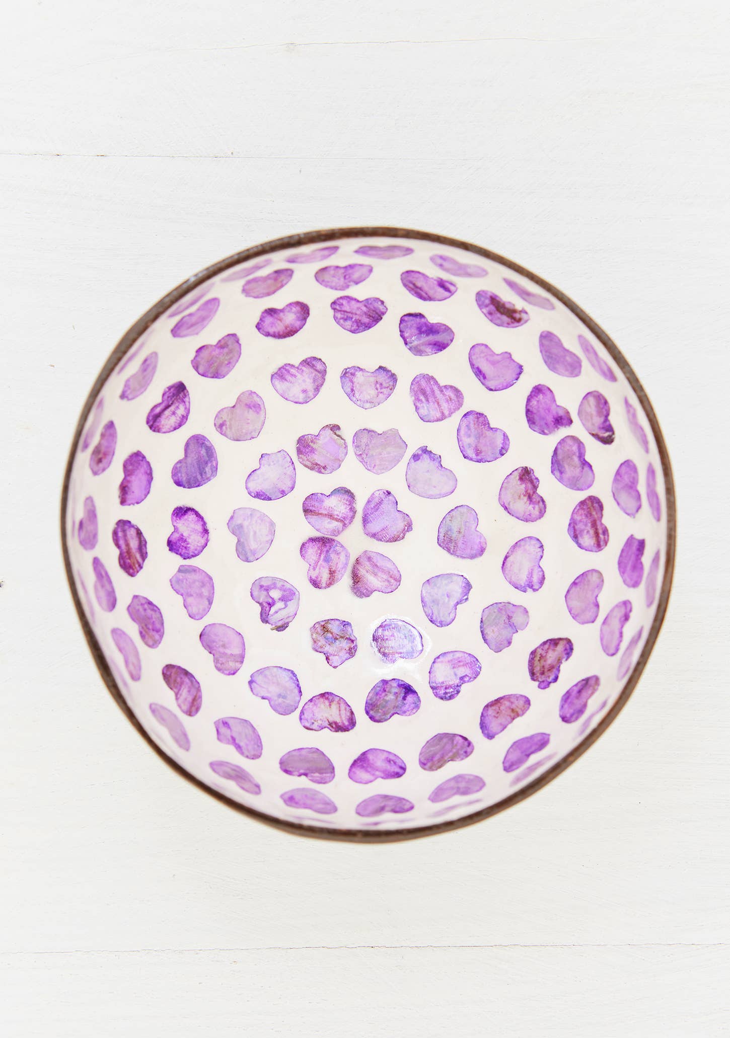 Coconut Bowl, Shell Hearts