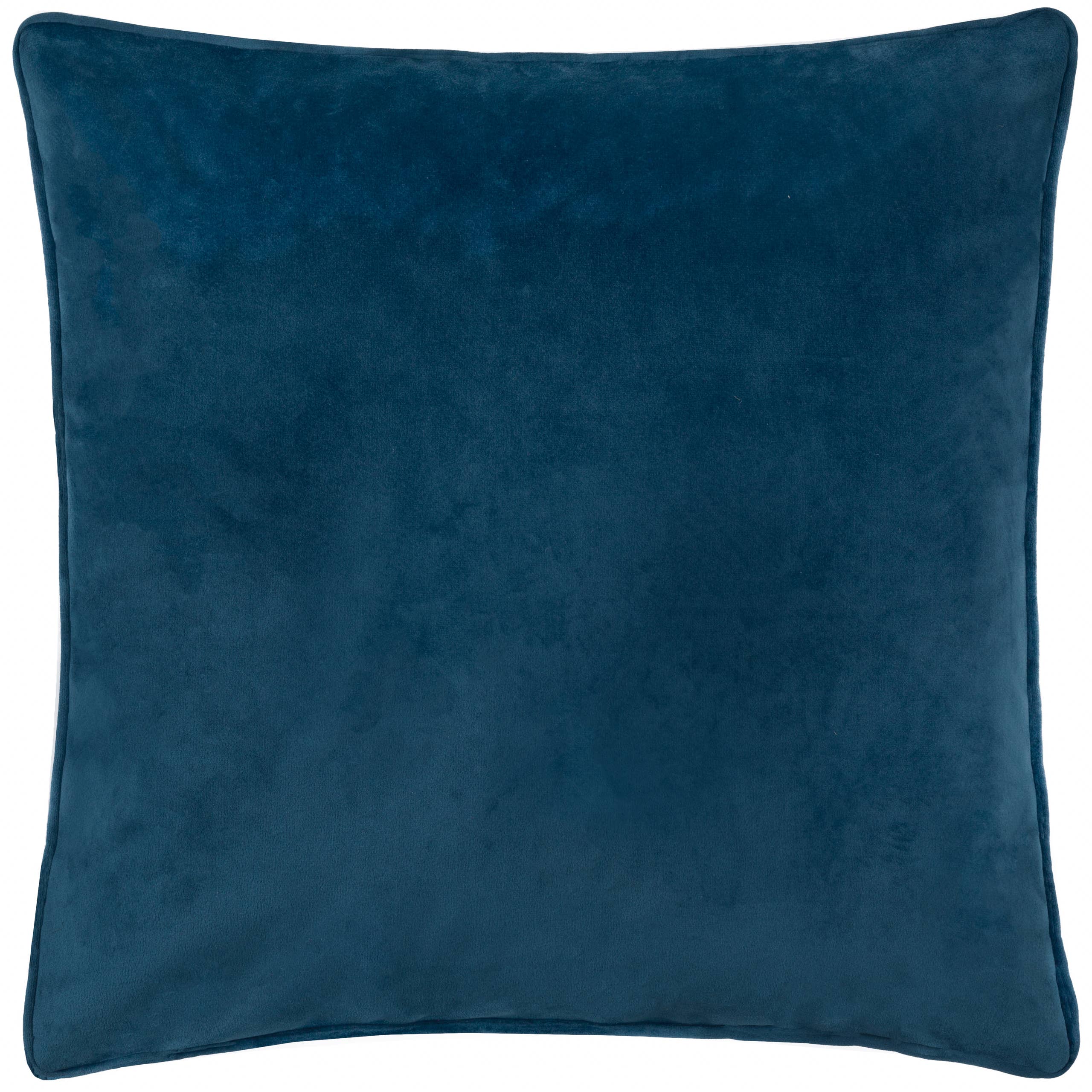 Koi Pond Embroidered Velvet Cushion Navy