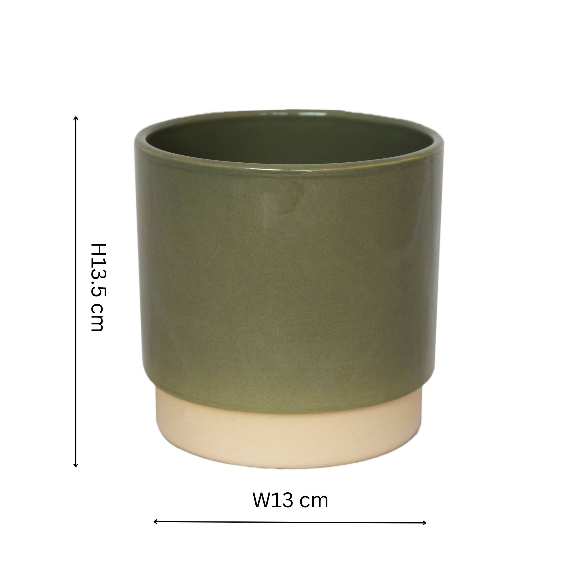 Enos Ceramic Indoor Plant Pot H13.5cm D13cm