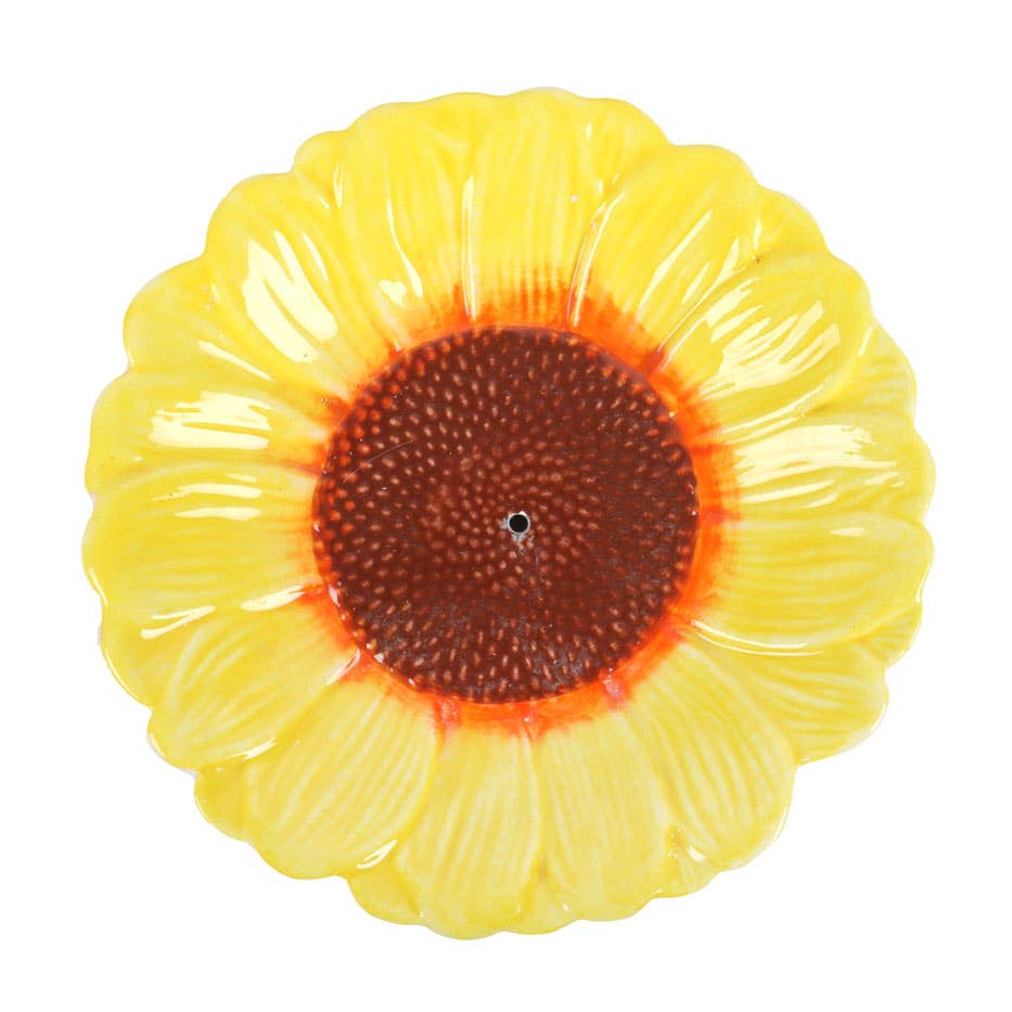 Sunflower Ceramic Incense Stick Holder Plate