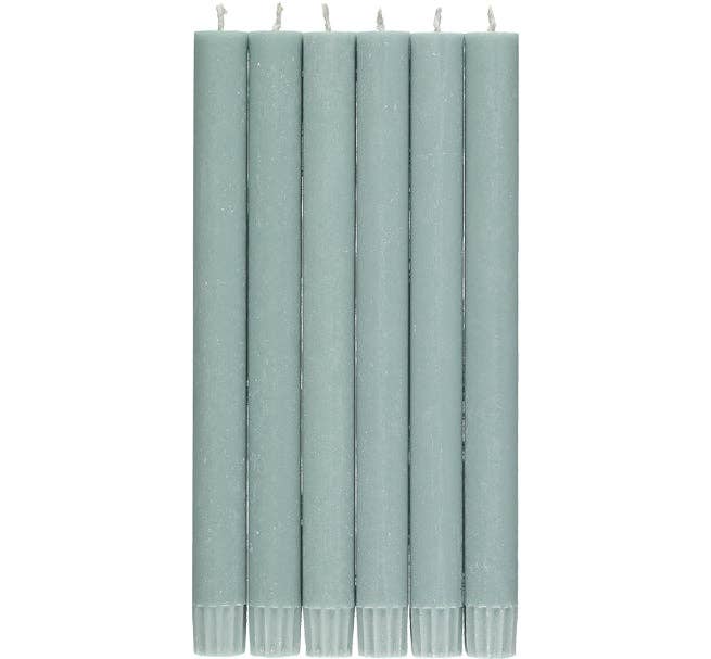 Opaline Green Eco Dinner Candle, Single Piece