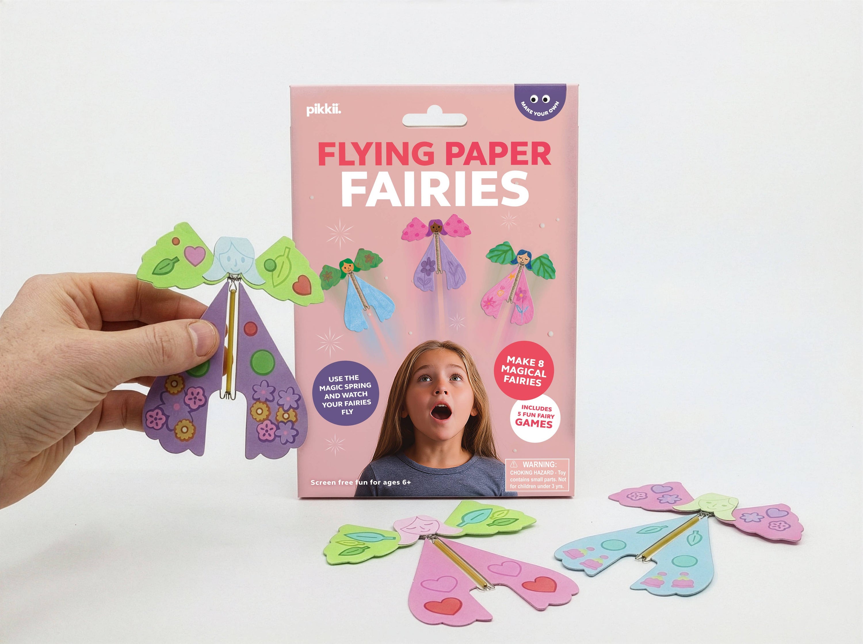 Flying Fairies Kit | Kids Craft Kit | Fairy Paper Toys