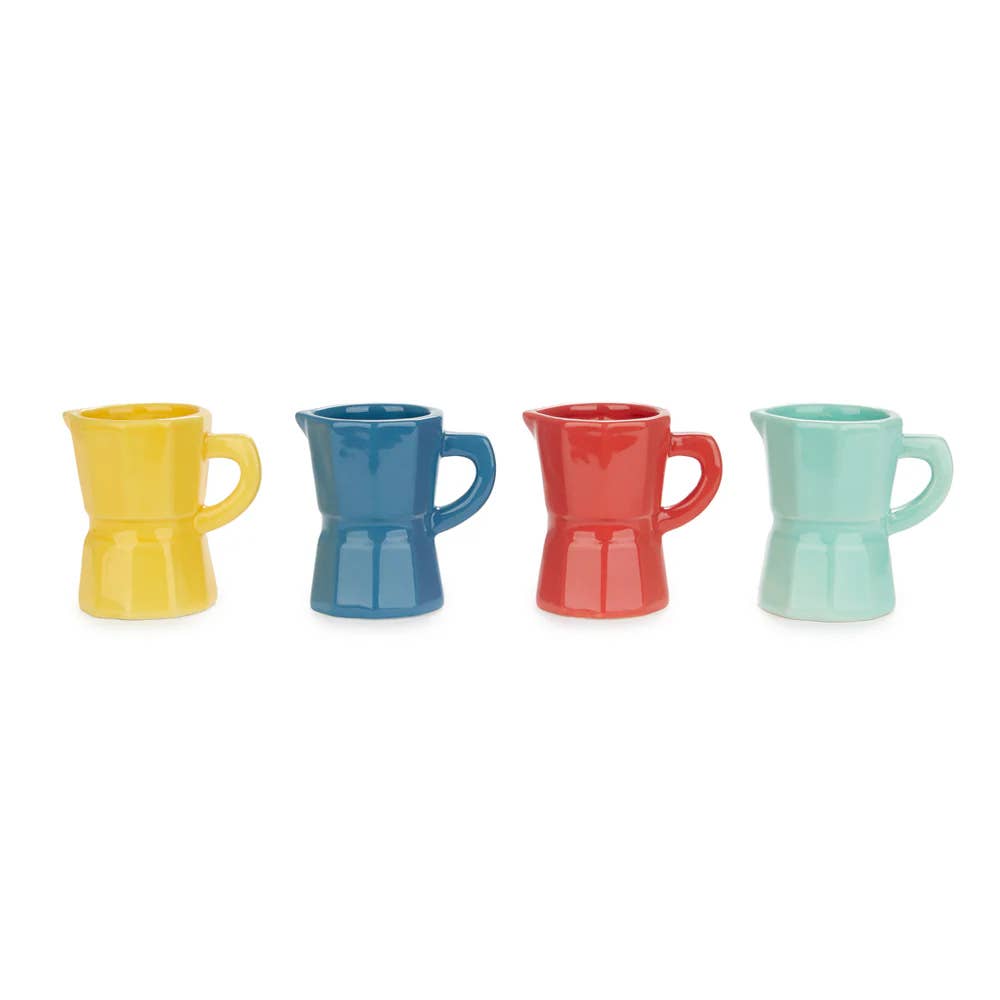 Balvi Moka Ceramic Espresso Cup Set | Brights Set of 4