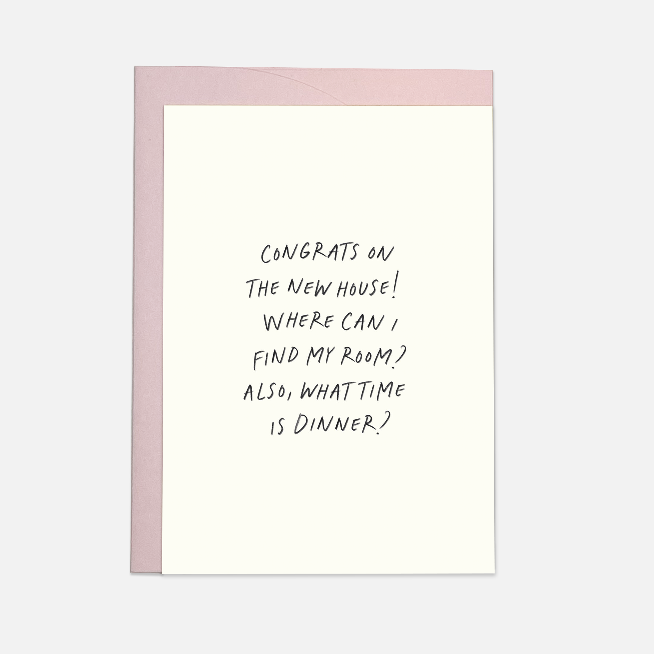 New house room dinner greeting card