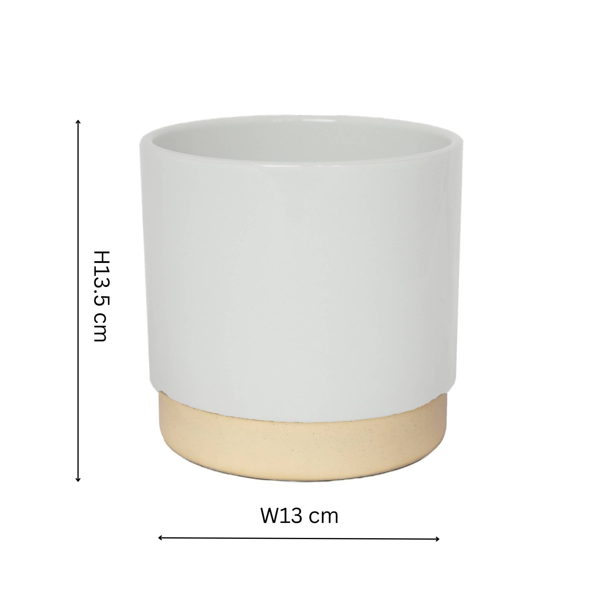 Enos Ceramic Indoor Plant Pot H13.5cm D13cm