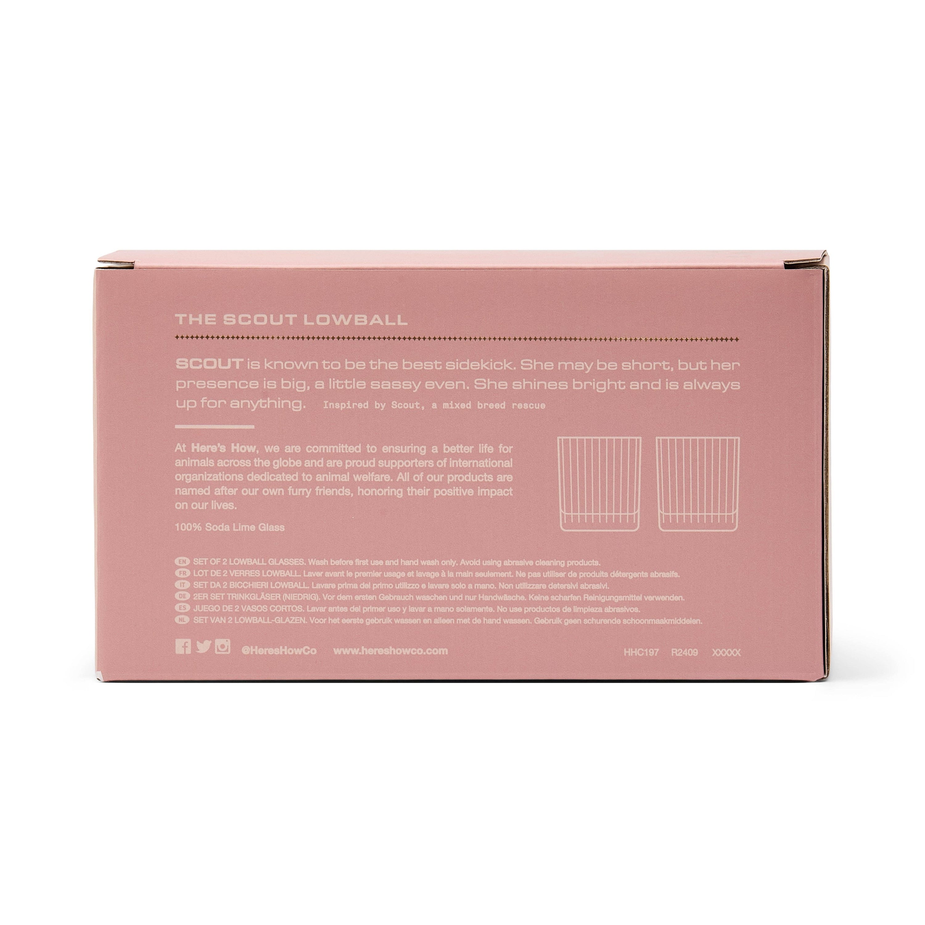 The Scout Lowball Glass - Set of 2 - Blush