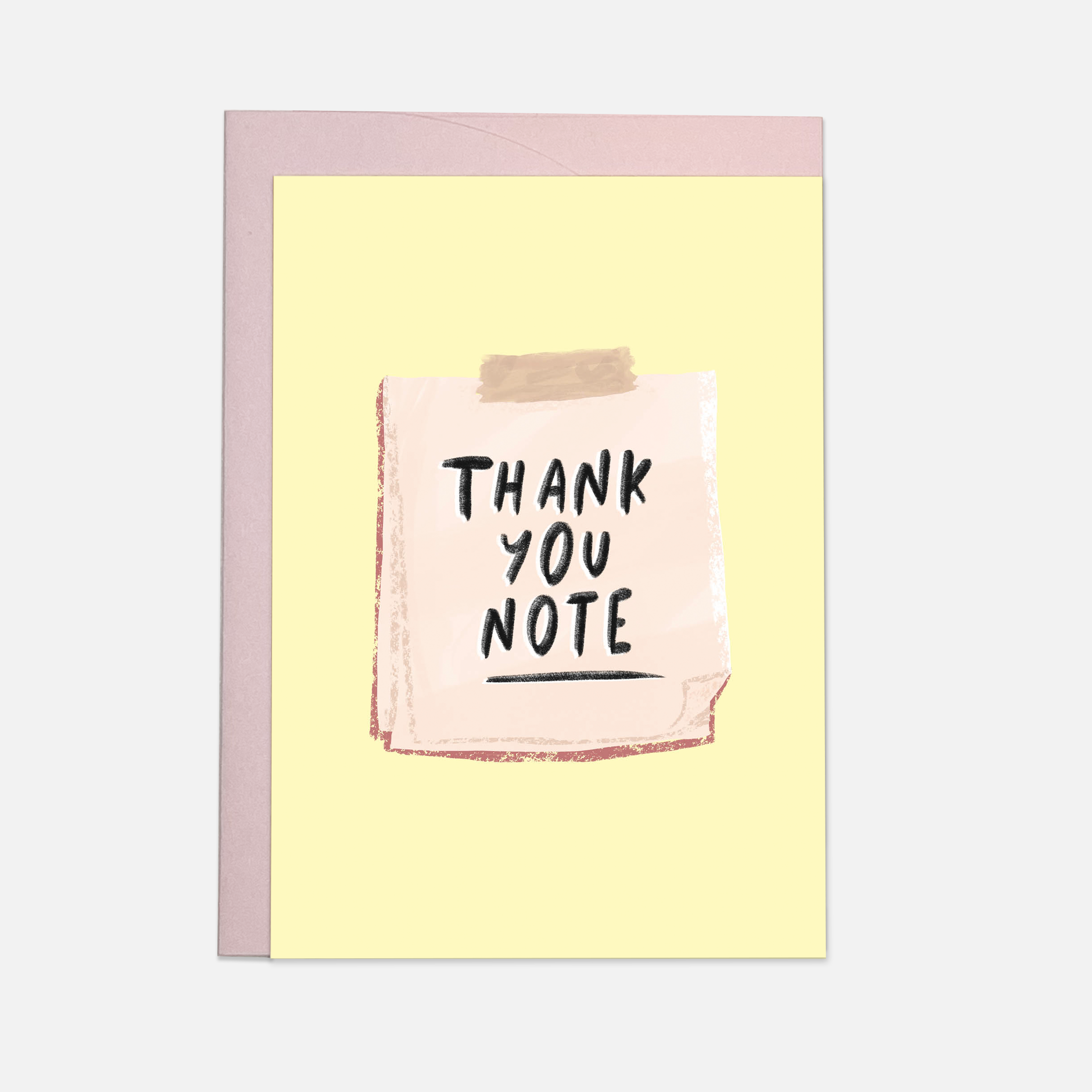 Thank you note greeting card