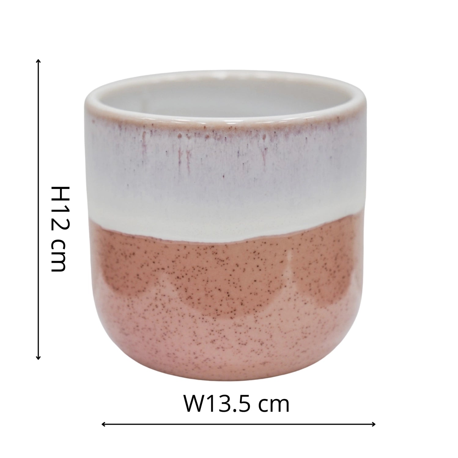 Jodie Dipped Reactive Glaze Planter H12cm D13.5cm