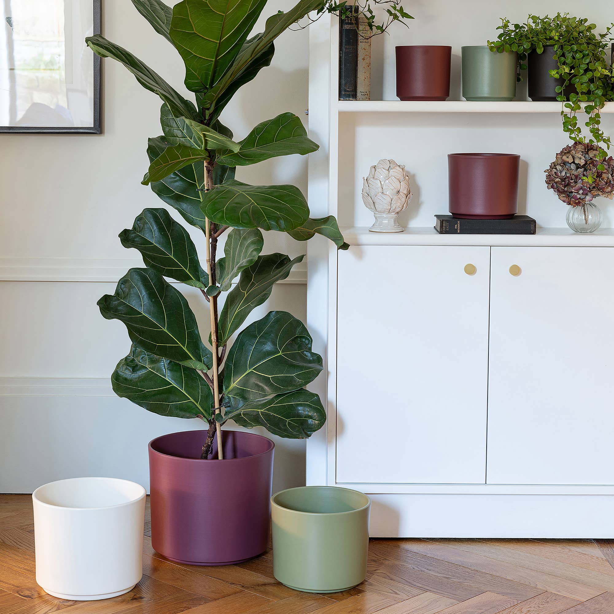 Prague Ceramic Indoor Plant Pot H12.5cm D13cm