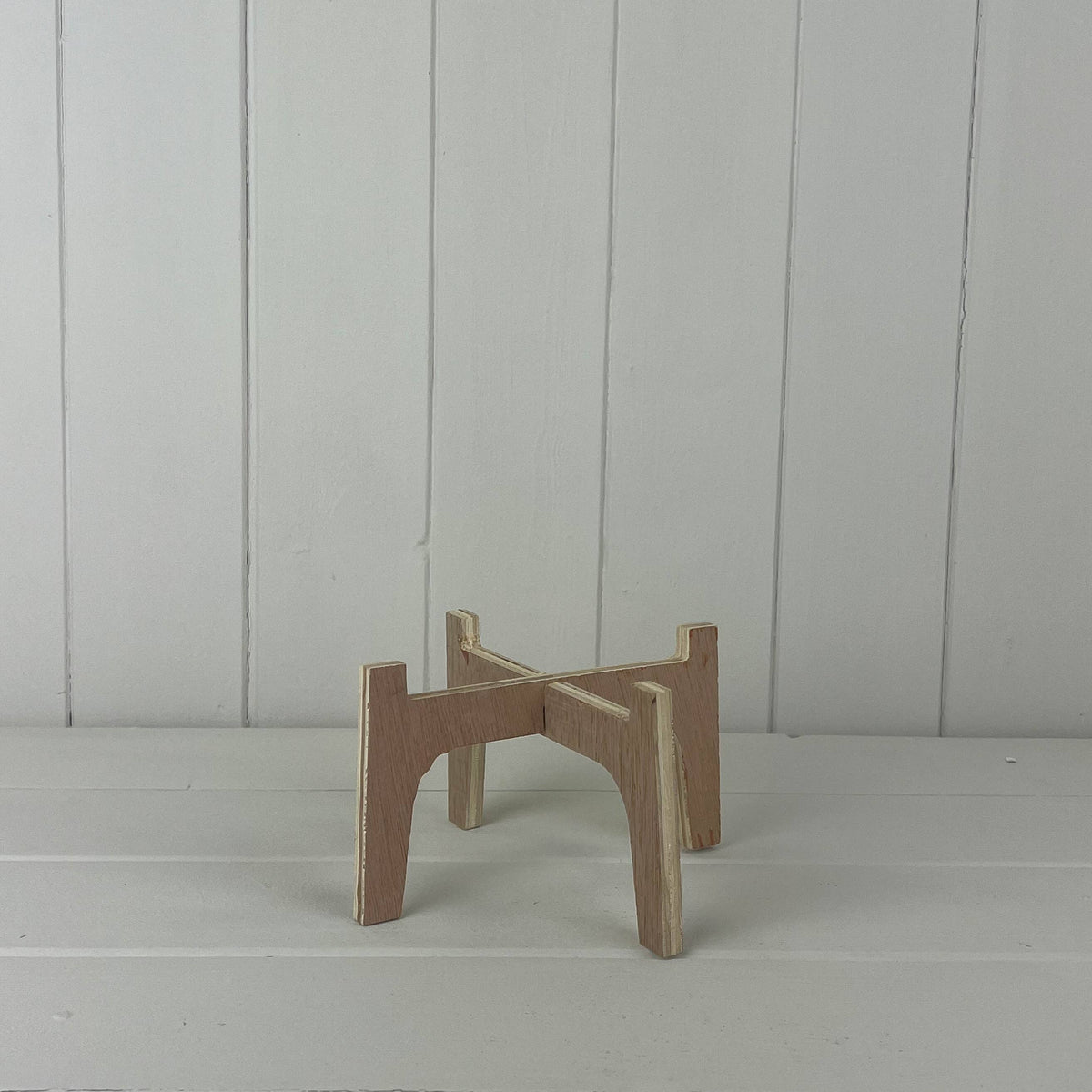 Natural Slot-Together Plant Stand For 12cm Pot