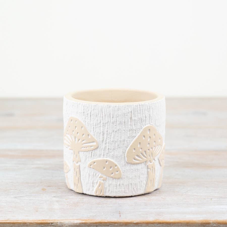 Cream Mushroom Planter 11cm