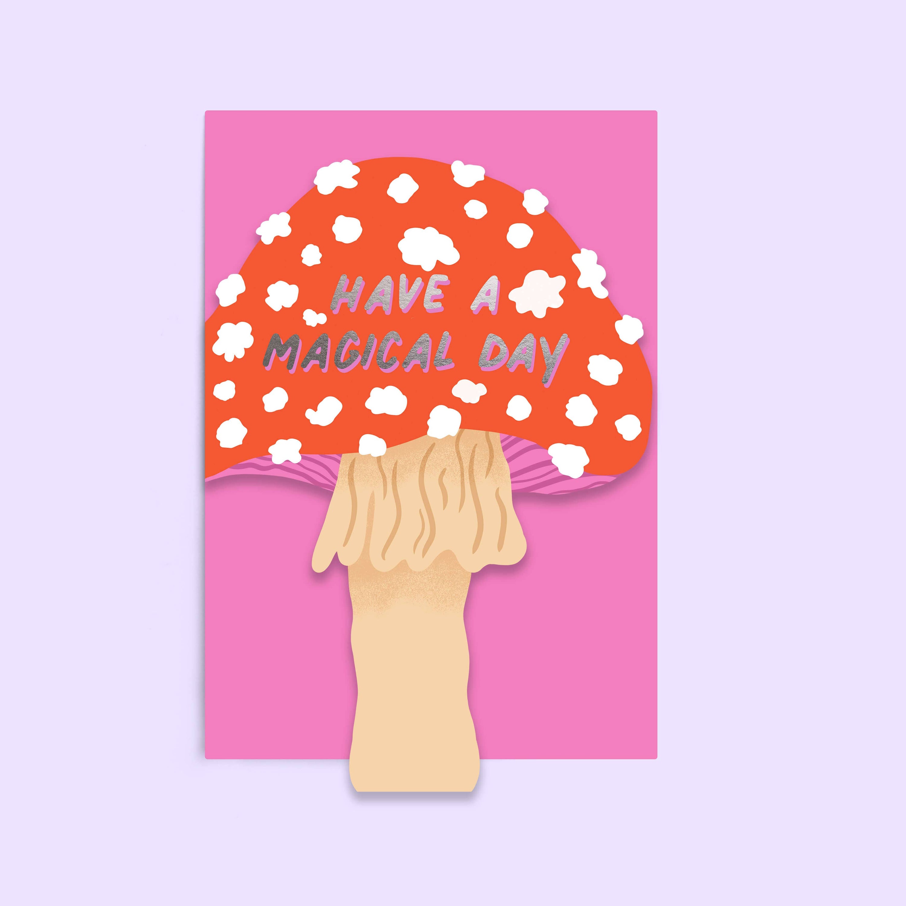 Mushroom Birthday Card | Magical Day Shape Card & Foil