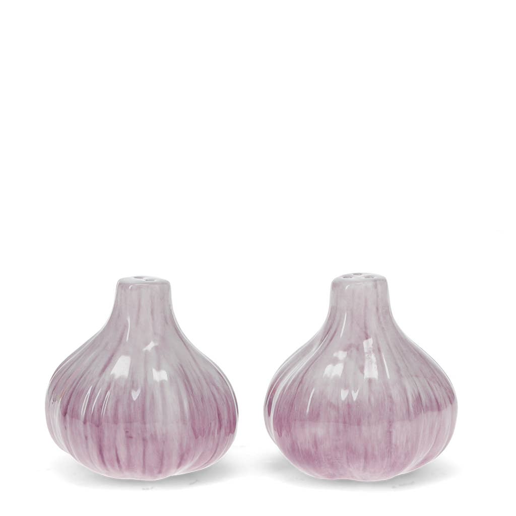 Ceramic salt and pepper shakers - Garlic