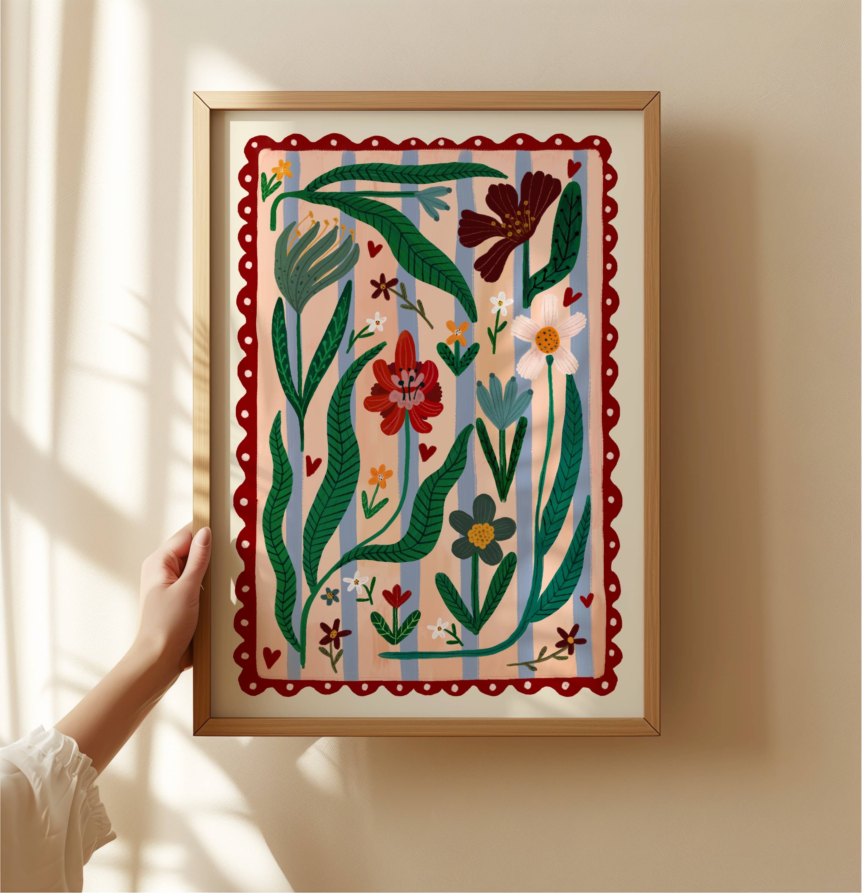 Boho Flowers A3 Print