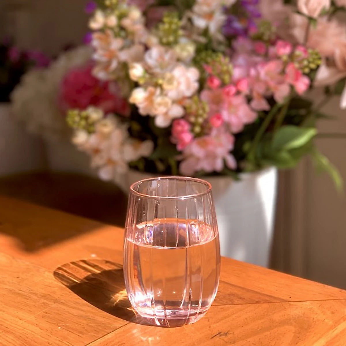 420405P - Pasabahce 380 ml Linka Pink Short Glass - Pack of Three