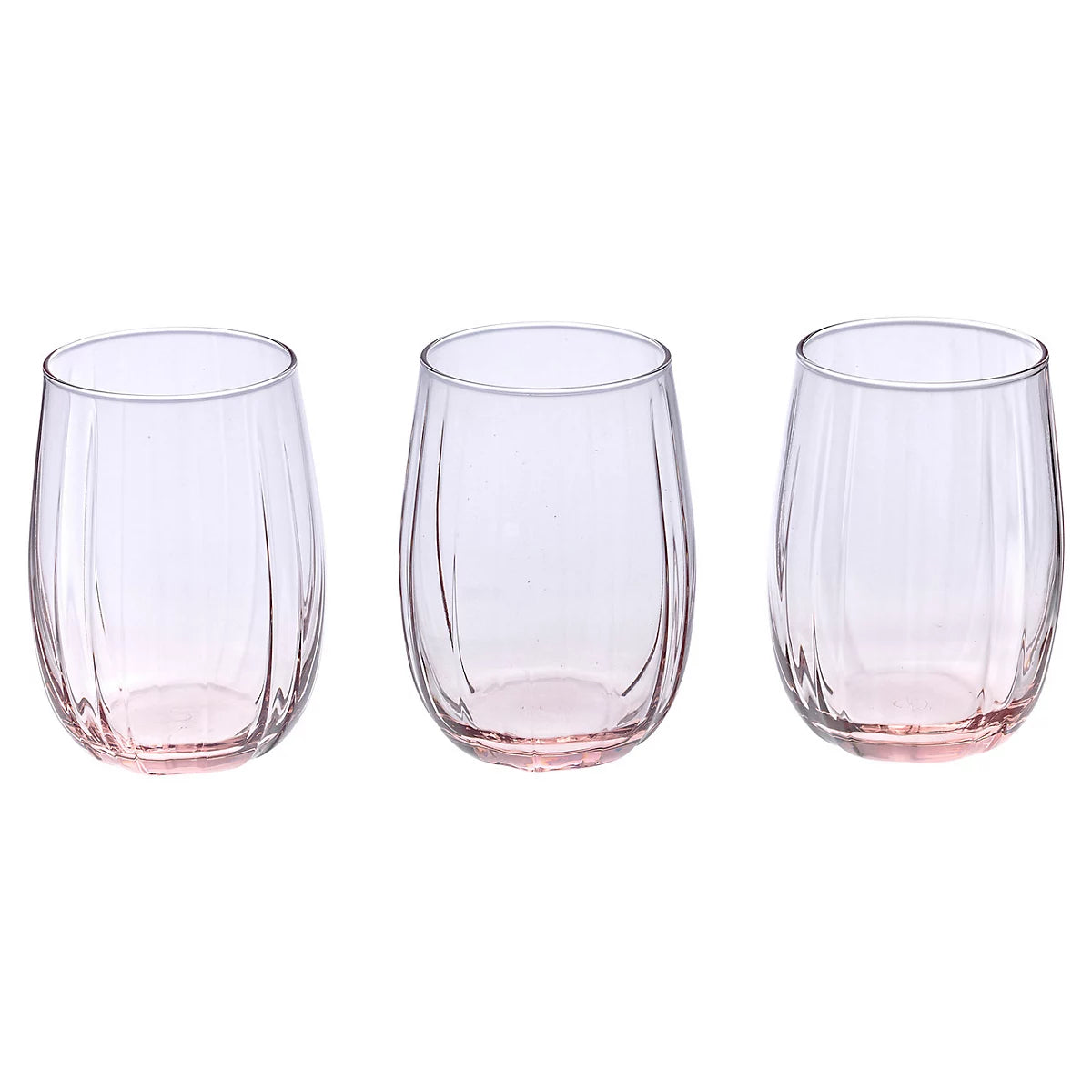 420405P - Pasabahce 380 ml Linka Pink Short Glass - Pack of Three